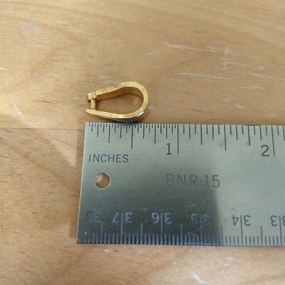 Vintage Kenneth Lane Gold Tone Pendant Marked Minimalist Preppy Chic Classic - Picture 6 of 7